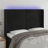 VidaXL LED Headboard Bedroom Furniture Double Bed Accessory Head of Bed Frame Interior Black 3124238