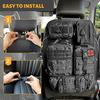 FUNY Tactical Car Seat Back Organizer, Upgraded Tactical Vehicle Panel Organizer with 5 Removable Molle Pouches, Universal Fit for Most Vehicles (Blac