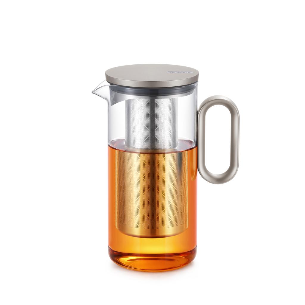 Samadoyo-Heat-resistant Glass Tea Pot, Aluminum Alloy Cup Lid, Modern Tea Pot with Filter Screen, Tea Pot, Boiling Pot Set