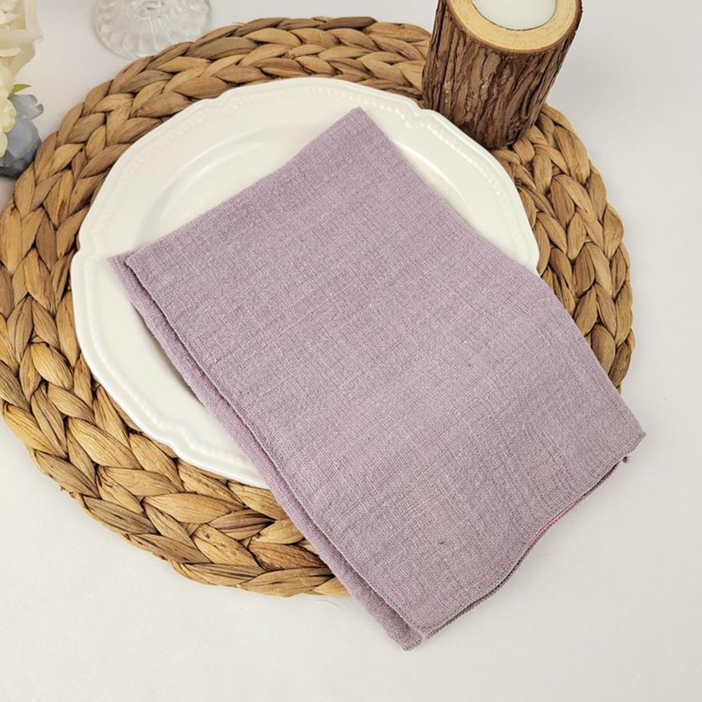 Set of 50 Gauze Cloth Napkins 40x40cm Sewn Edge 100% Cotton Fabric Crepe For Dinner Home Party Wedding Napkins Event Designing