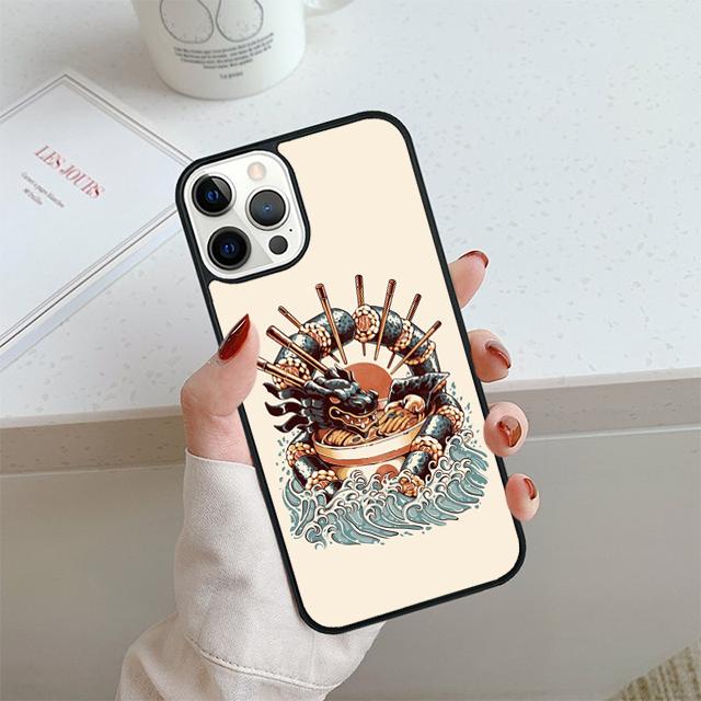 Sushi Dragon Phone Case For iPhone 17 Air 13 12 14 15 16 Cover For Apple iPhone 17 Air 14 15 16 Pro Max 6S Plus Coque