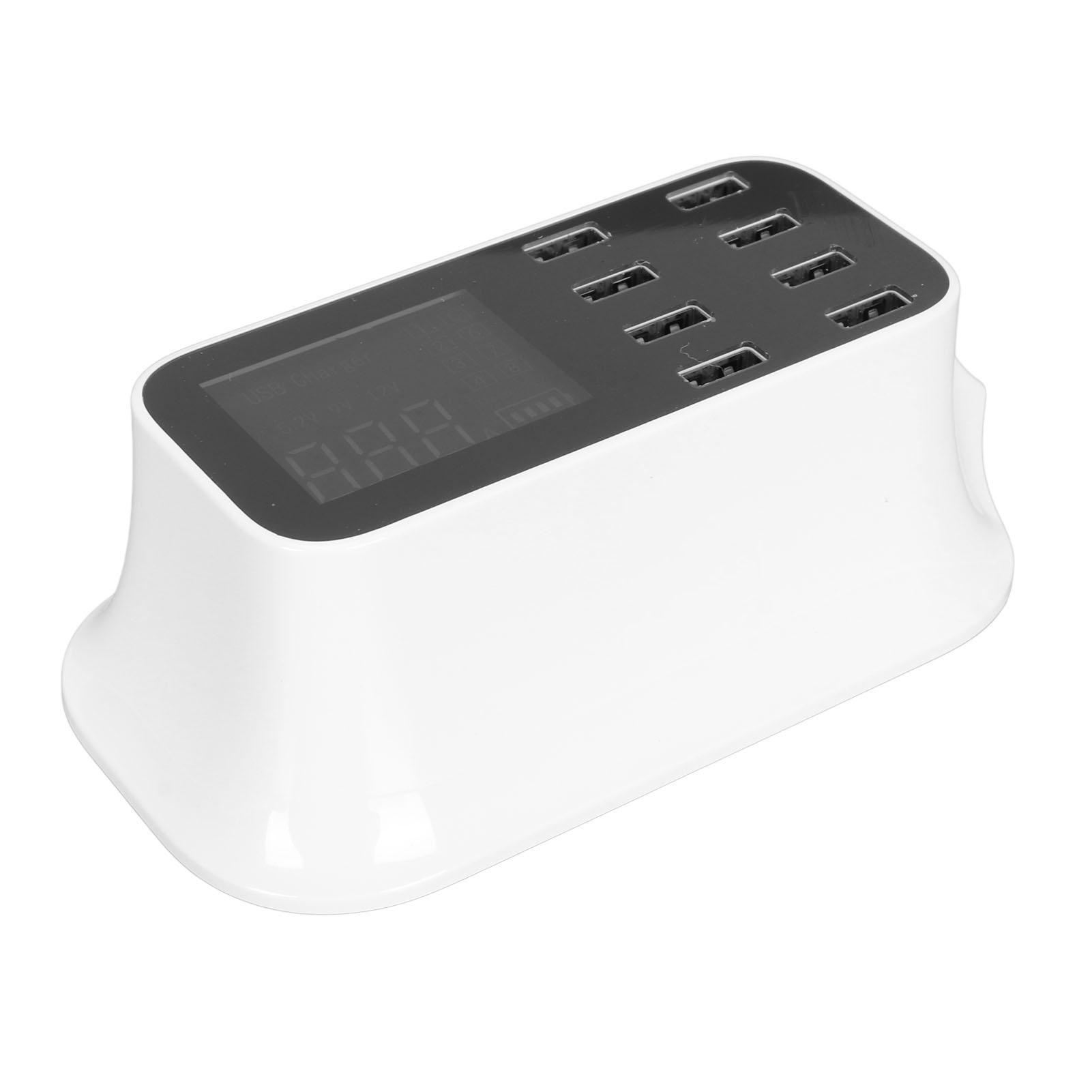 

8-портовая USB-зарядная станция Порт быстрой зарядки USB-зарядная станция со светодиодным дисплеем для US Plug