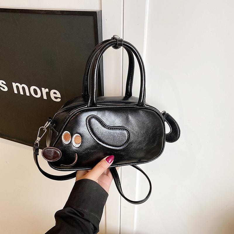 

2025 Універсальна сумка Ins: Шикарна сумка на плече та кросбоді у формі цуценяти хліба чорний