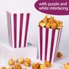 10/30pcs Versatile Colorful Striped Popcorn Boxes Disposable Food Snack Containers for Movie Theaters Parties Carnivals Events Baby Bath 11.5X7X5CM