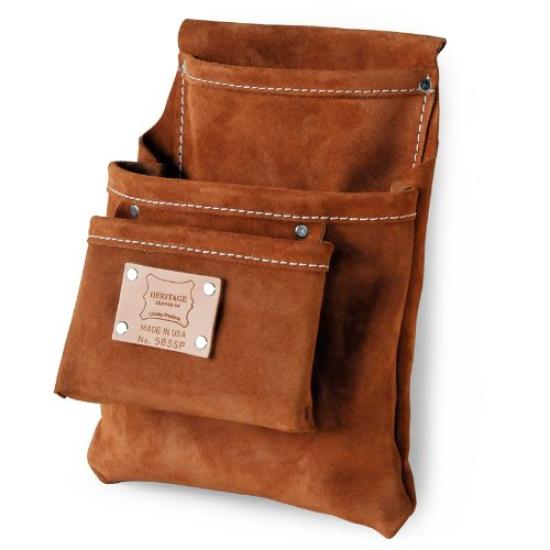 HERITAGE LEATHER PROFESSIONAL SUEDE LEATHER POUCH W22xH29cm 583SP 3-PKT