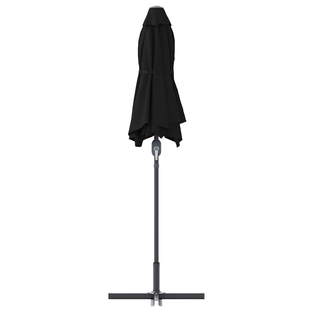 Garden Sun Umbrella Black 370 X 197 X 239 Cm