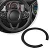 Carbon Fiber Steering Wheel Horn Ring Cover For MINI For Cooper F56 2014-21 130MM*120MM Lightweight Scratch-Resistant