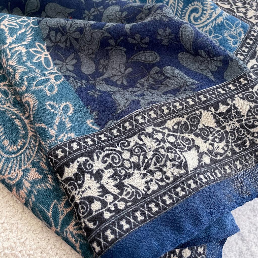 2025 Bohemia Styles Luxury Designer Ladies Women Scarf Female Ventilate Cotton Linen Shawl Four Seasons Muslim Hijab 88*180cm