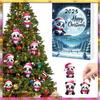 Aug. Christmas Tree Decorations With Santa Hats Acrylic Mini Xmas Tree Pendant For Home Decor Advent Calendar Panda Bear For Hom