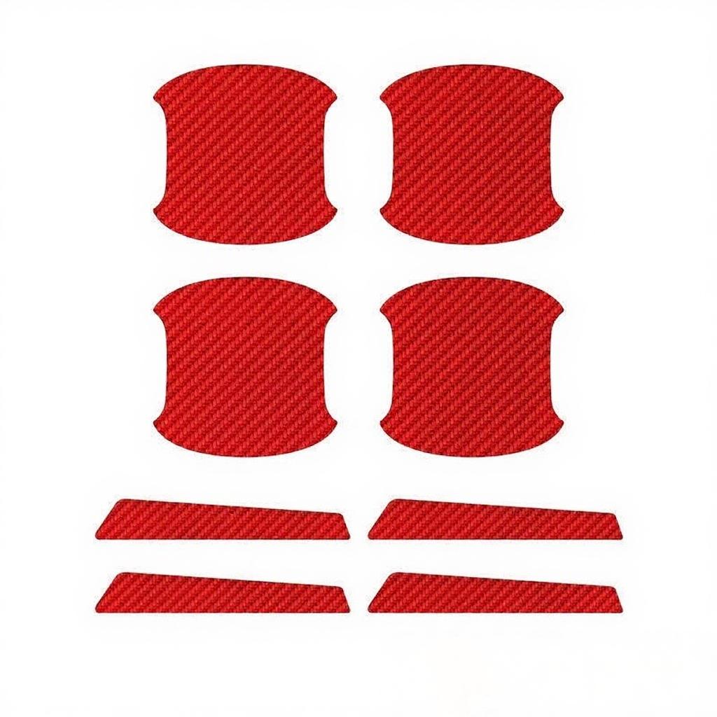 Car Door Bowl Carbon Fiber Pattern Protection Door Handle Sticker Anti-scratch Handle Protection Anti-scratch Door Bowl Sticker