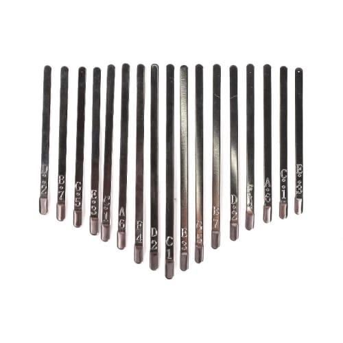 17-note Kalimba Keys, Replacement Metal Keys with Stamping, Pack of 17, Value Pack