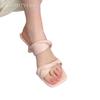 Fashion Designer New Women High Heels Slippers Square Toe Heeled Shoes Fashion Sandals Summer 2025 Sexy Dress Party Woman Brand Pumps