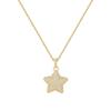 Colar de Cobre Série Estrela com Zircônia Cúbica em Ouro 18k - Corrente de Clavícula de Luxo com Design de Estrela