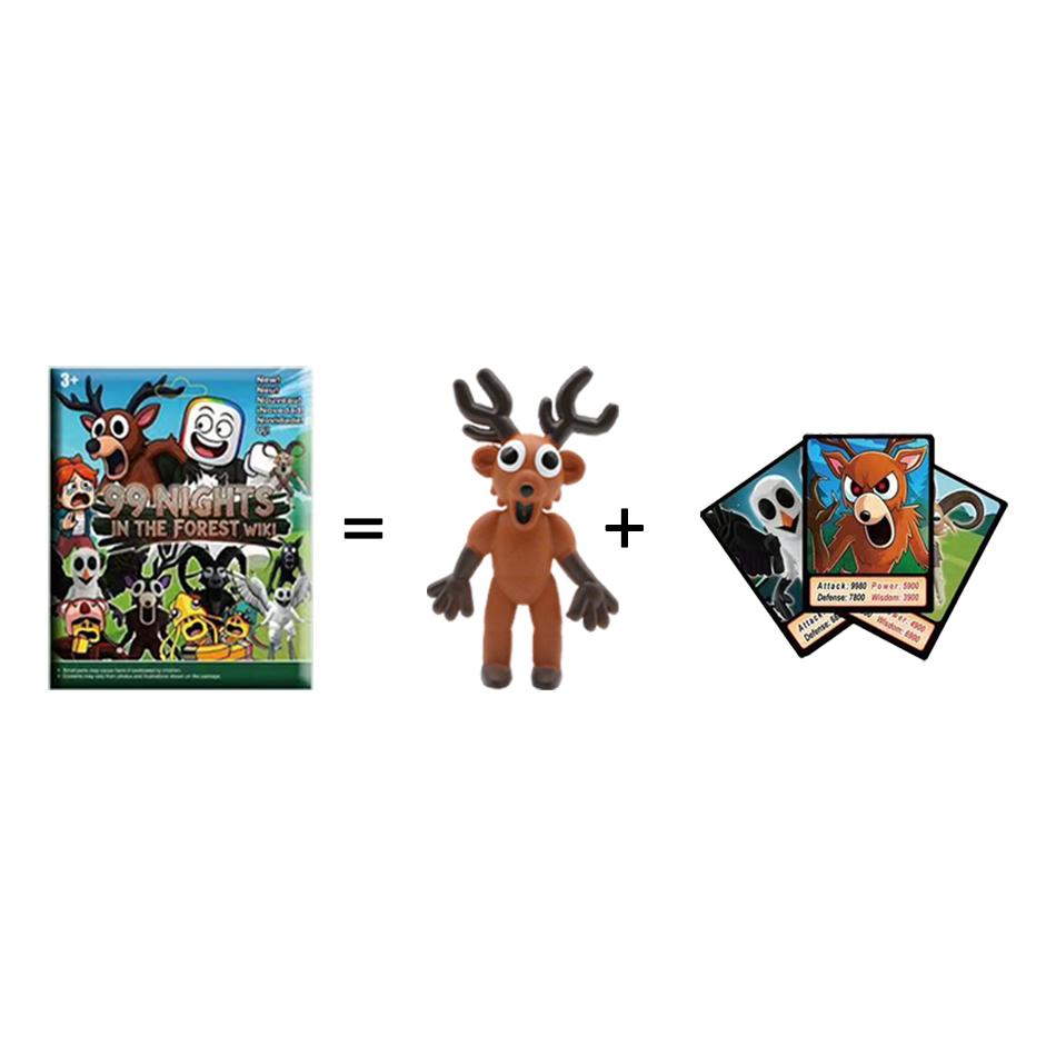 NEW 1-24pcs 99 Nights in The Forest Action Figure Deer Owl Goat Figurine Desktop Decoration Model Ornaments Fans Christmas Gifts