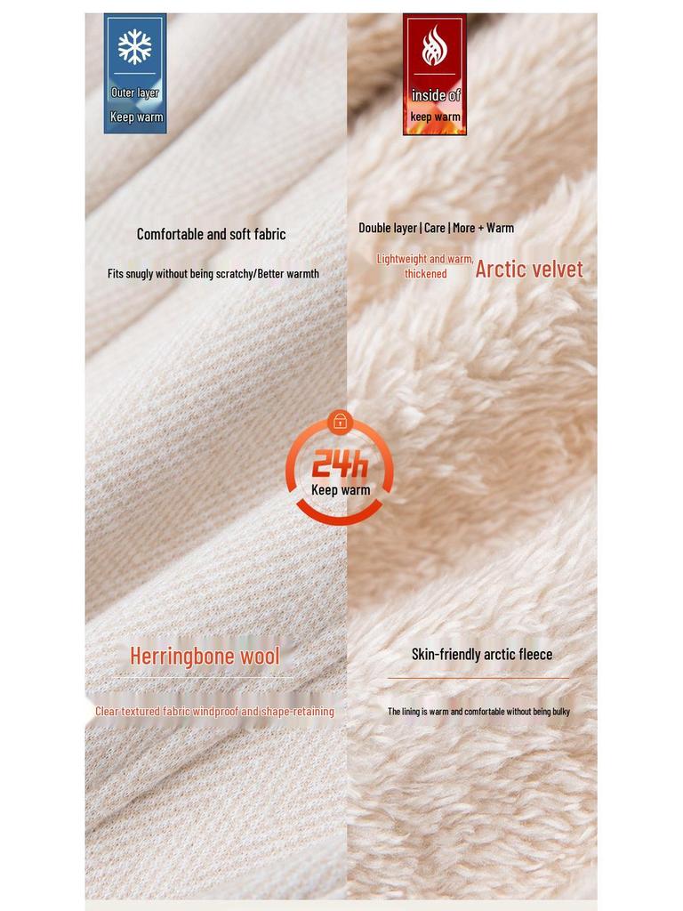 Women's Wool Blend Elastic Waist Pants: Straight, Narrow, and Wide Leg - Slimming, Plus Velvet, Plus Thick, Winter 2024 Style, Casual and Long.