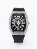 DENVOSI Starry Sky Wine Barrel Luxury Men's Quartz Watch Silicone Strap