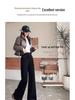 Autumn Winter 2025 High-Waist Black Jeans: Women's Slimming Loose Wide-Leg Pants