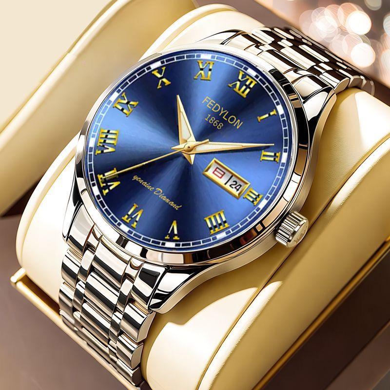 Ceas bărbătesc cuarț, ceas faimos pentru studenți, curea din oțel, impermeabil, complet automat, model bărbătesc