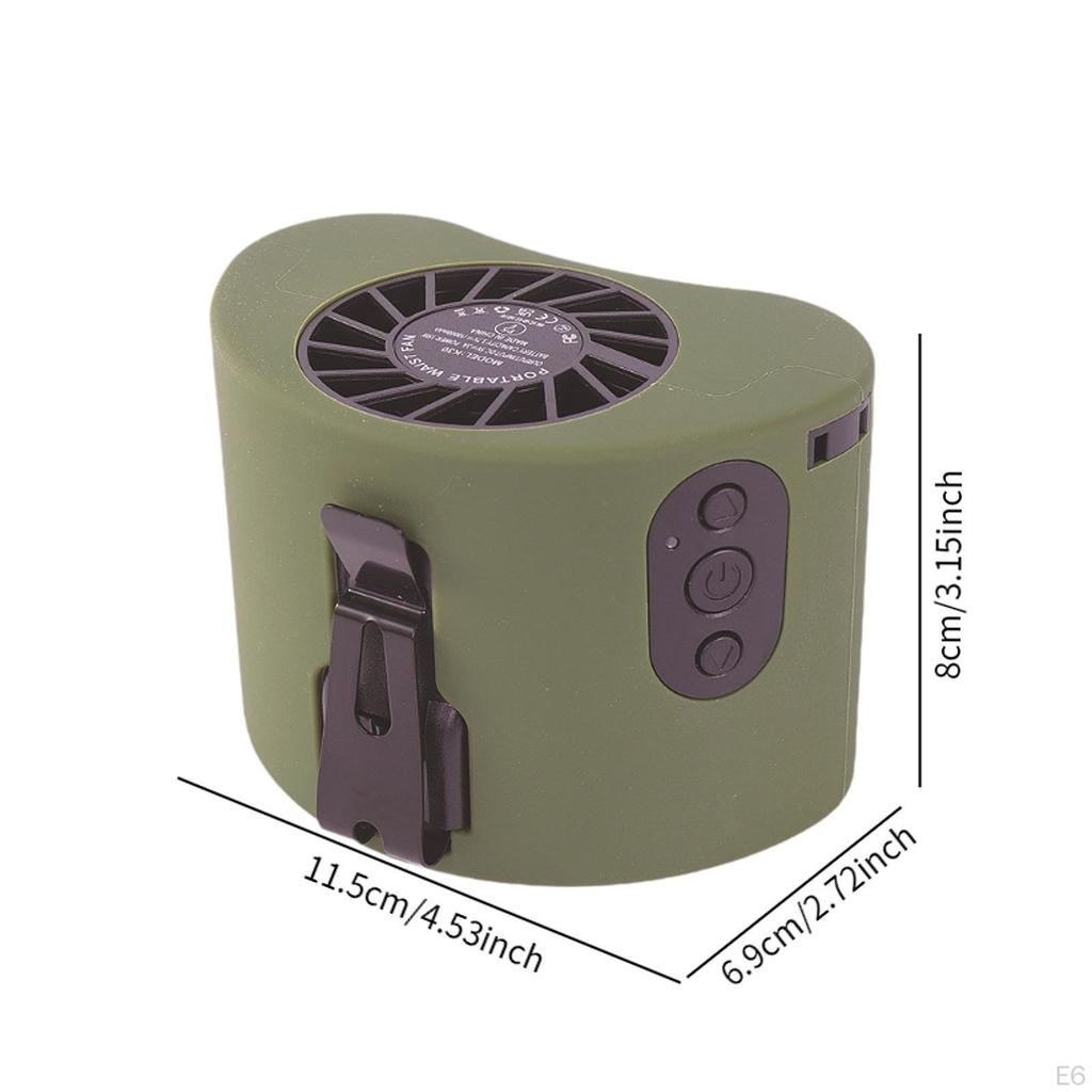 Clip on Waist Fan Electric Sturdy Max 24H Working Time 15W Hanging Neck Personal Shirt