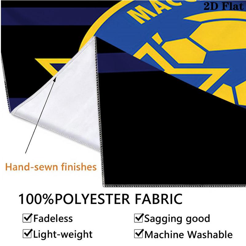 Arazzo da Parete Maccabi Tel Aviv F.C Appeso Estetico alla Parete Coperta in Tessuto Stampato Arazzi Decorativi per Camera da Letto Soggiorno Arredamento per la Casa