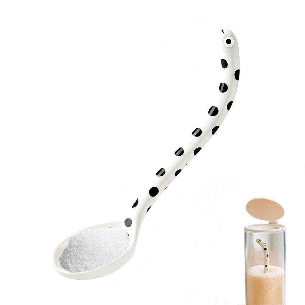 

1pc Cute Eel Shape Creative Coffee Spoon Teaspoon Children Spoon Cake Stirring Sugar Soup Dessert For Baking Enthusiasts білий