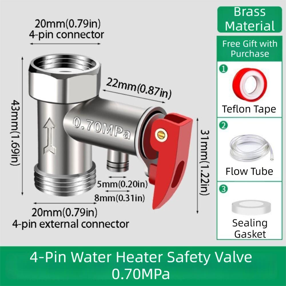 

Copper Material Pressure Reducing Valve Water Heater Valve Electric Water Heater 0.7mpa