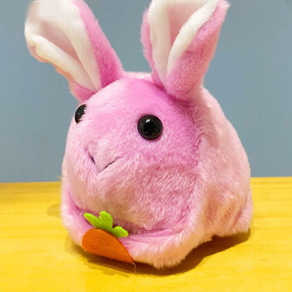 Plush Bunny Clockwork Toy Tail Shaking Rotating Cute Exquisite Fine Workmanship Plush Bunny Toy