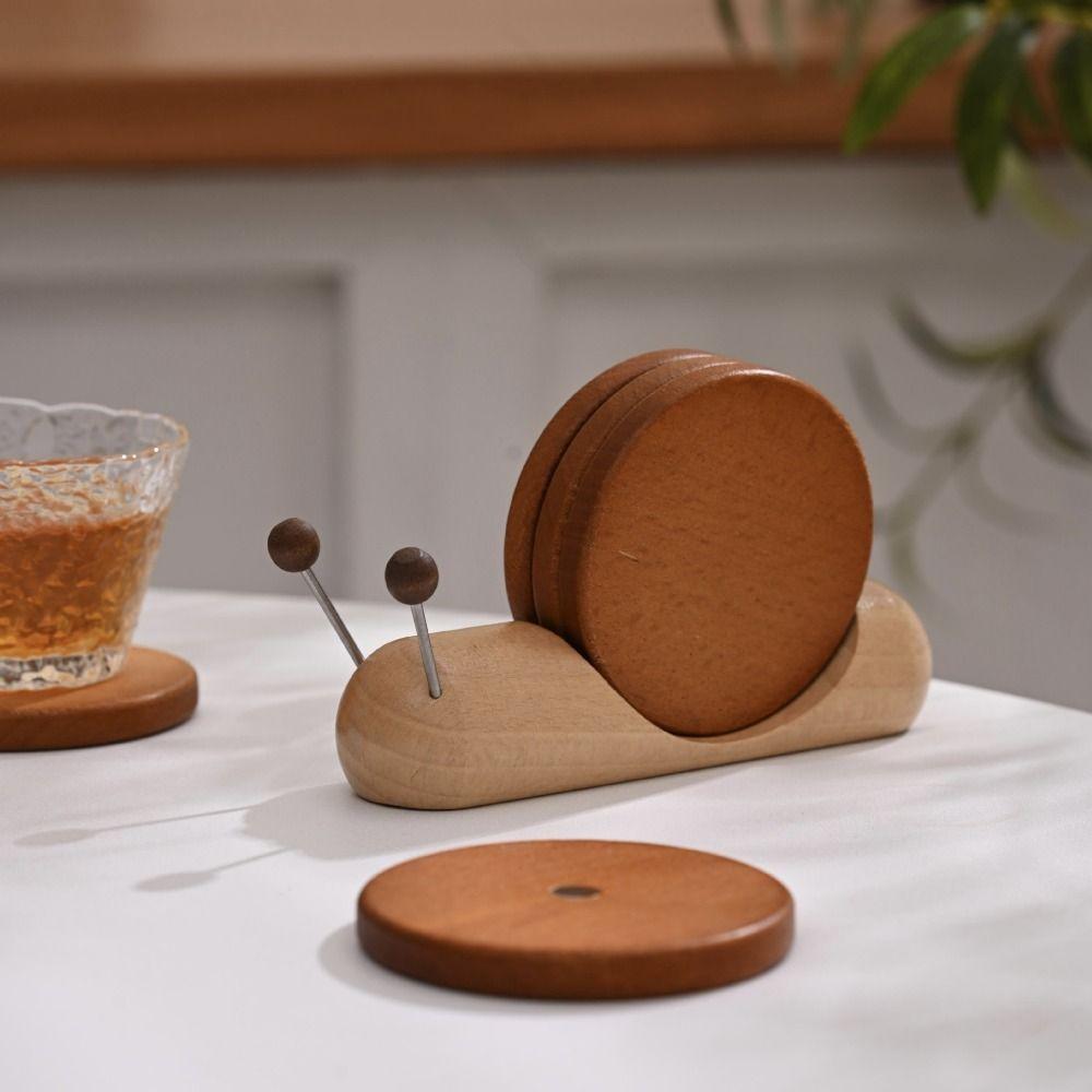 Magnetic Attachment Snail Heat Insulation Pad Heat Resistant Snail Bowl Pad Home Decoration