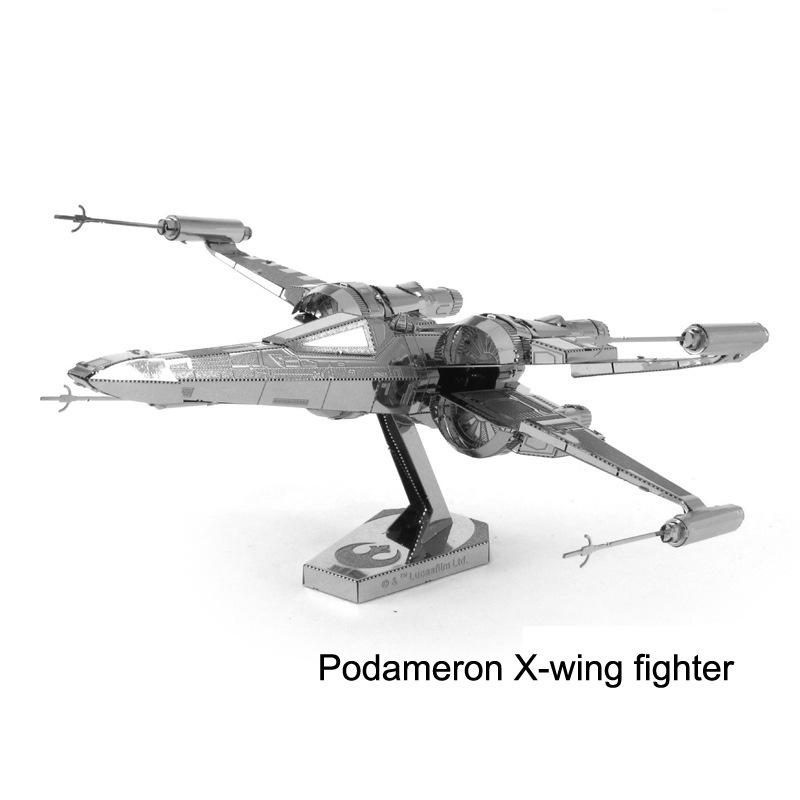 3D Metal Puzzle Set: Star Wars Series - Millennium Falcon, R2D2, TIE Fighter Assembly Model, Ideal Birthday Gift