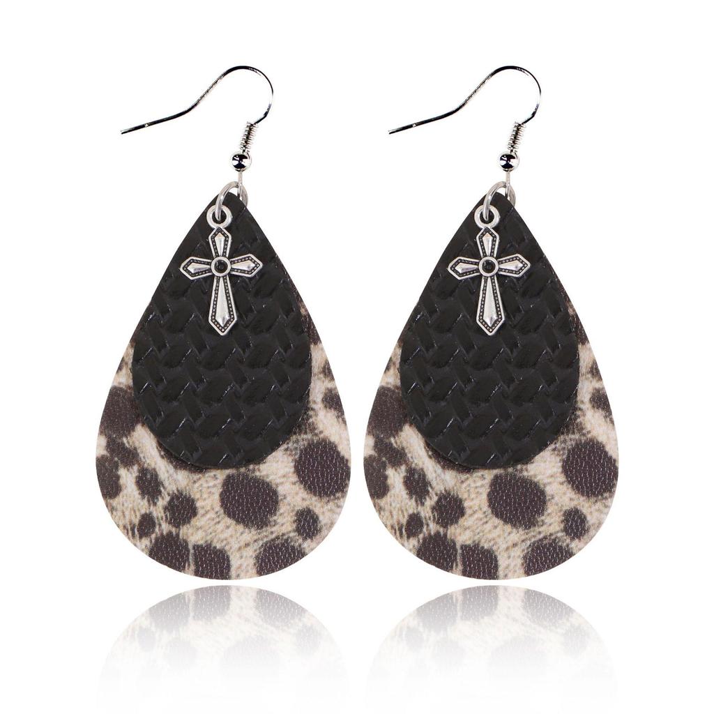 Stylish PU Leather Earrings: Creative Designs & Shapes