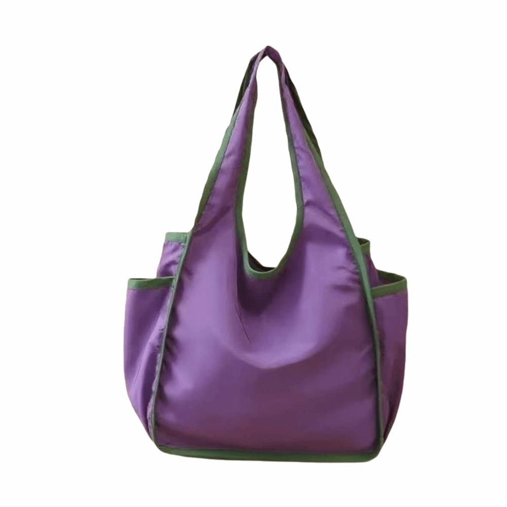 Large Capacity Tote Bag Foldable Eco-Friendly Bag Retro Shopping Bag Portable Use