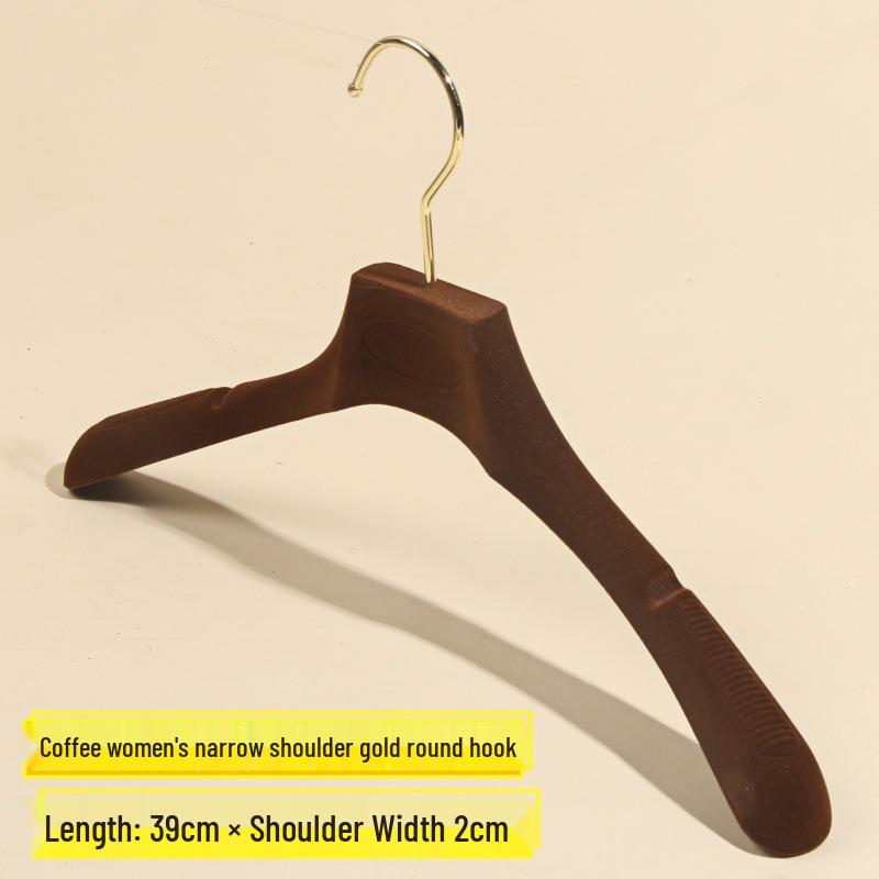 Women's Non-Slip Wide Shoulder Flocking Hanger for Wedding Dresses