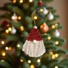 1 Piece of Christmas Decoration Santa Claus Christmas Tree Small Pendant Hand-woven Creative Ornaments Background Wall Decoration Pendant
