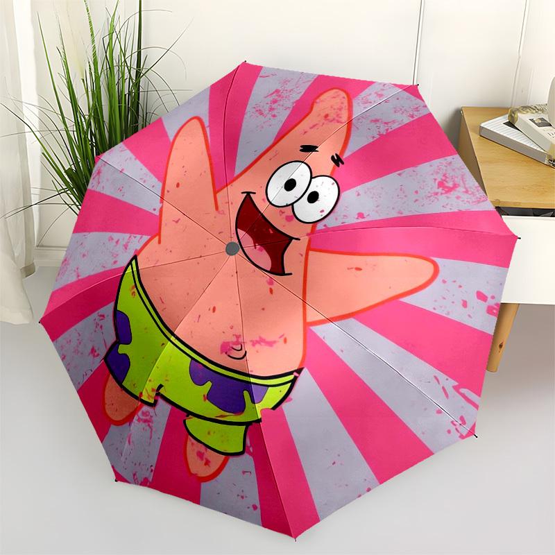 

1pc Patrick Star with Green Shorts Umbrella with Plastic Handle,Suitable for All Seasons Home Travel Outdoor UmbrellaM1375