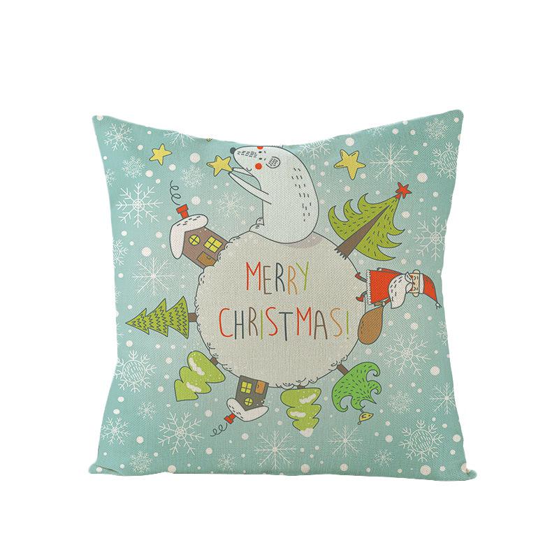 Christmas Single Pillowcase Car Sofa Cushion Cover Home Decor Pillowcase