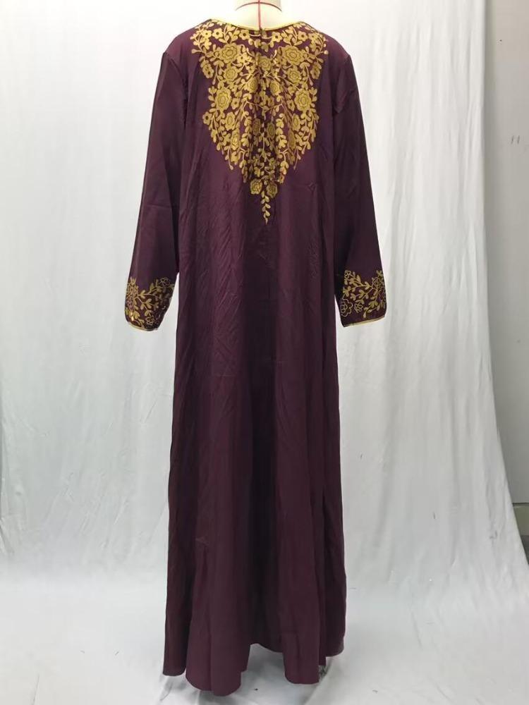 Spring Casual Ethnic Style Long Dress European American Inspired Print Middle Eastern