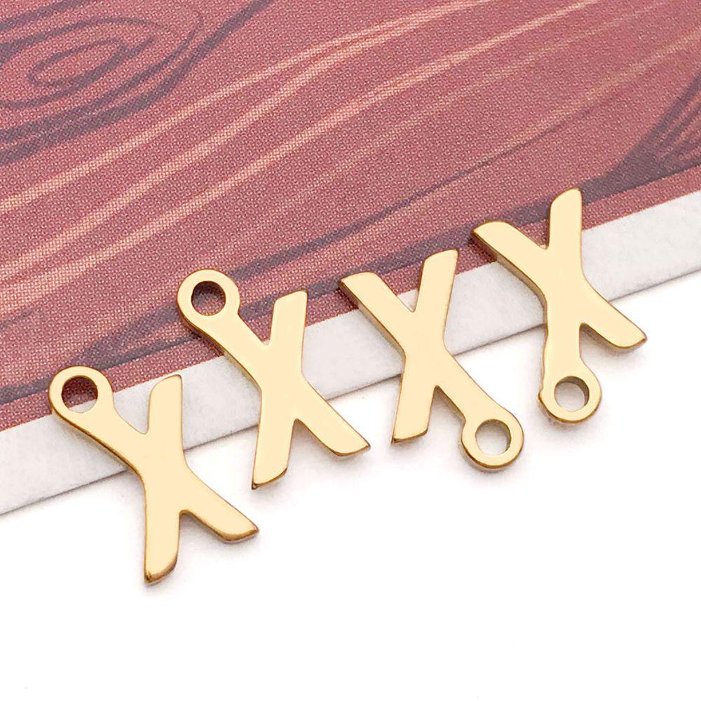 Stainless Steel 26 English Letter Pendant Charm for DIY Bracelets and Necklaces
