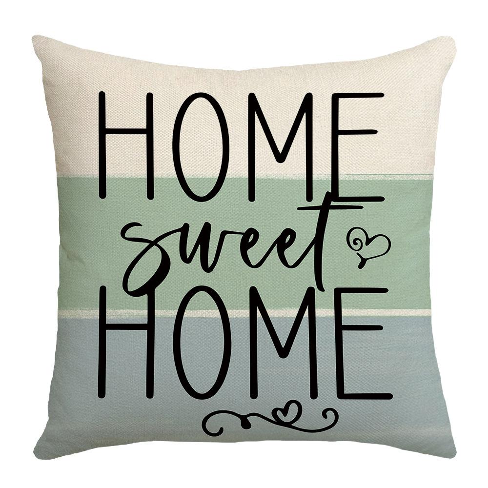 New Spring Pillow Series, Plant-based Letter Digital Printing Pillow Cover, Home Atmosphere, Ins Style