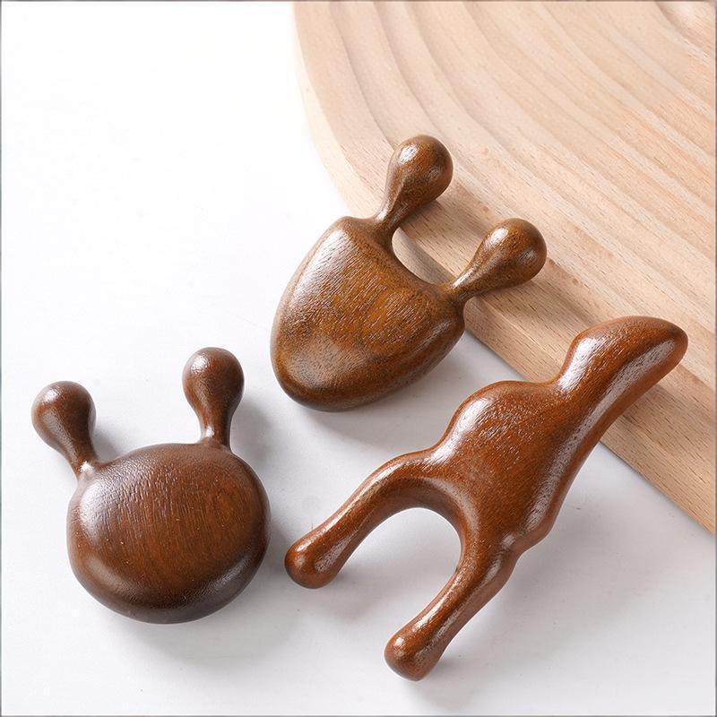 1pc Sandalwood Face Massager Snail Shaped Facial Meridian Massage Tool for Nose Face Eye Relief Relaxation Beauty Skin Care Tool