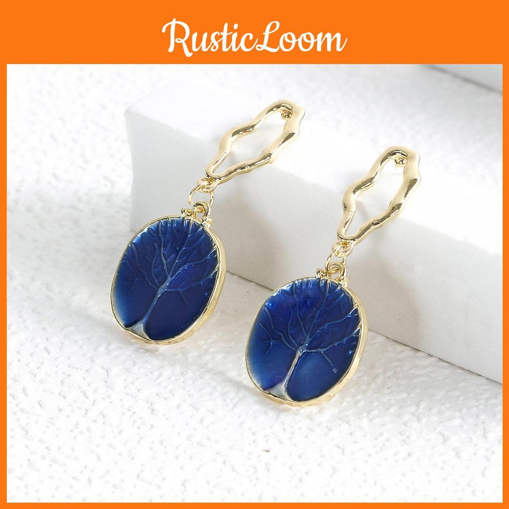 Fashionable European And American Style Creative Alloy Tree Of Life Earrings