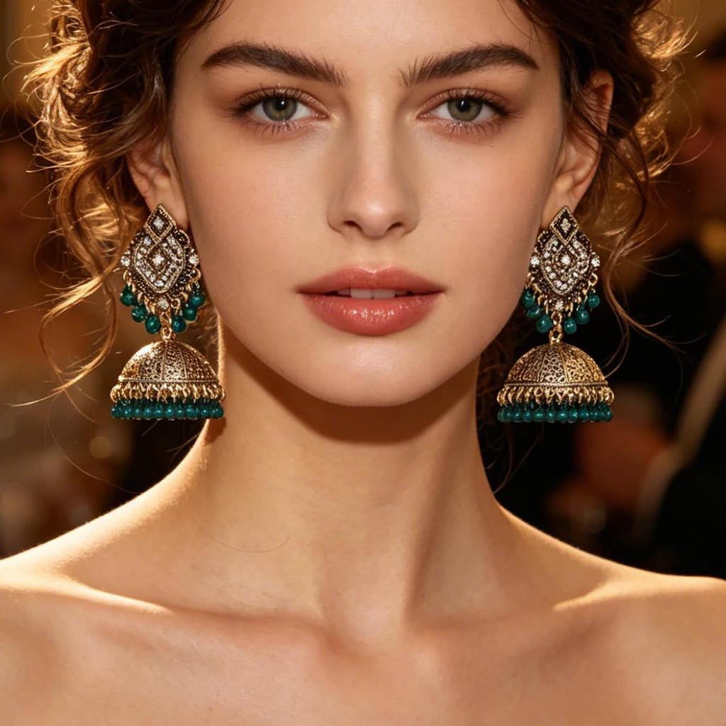Bohemian Indian Bell Tassel Earrings - Ethnic Retro Rice Bead Studs