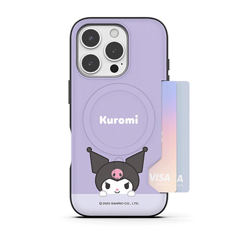 Magnetische Schutzhülle für iPhone 17 Pro Max mit Kartenschlitz - Hello Kitty & Kuromi