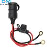 DC 12V-24V Car Motorcycle Truck Cigarette Lighter Socket Copper Nose Connector Adapter with 20A Fuse 14Awg 30Cm 1M 2M 3M