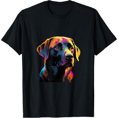 Black Labrador Lover Colorful Pop Art Black Lab T-Shirt
