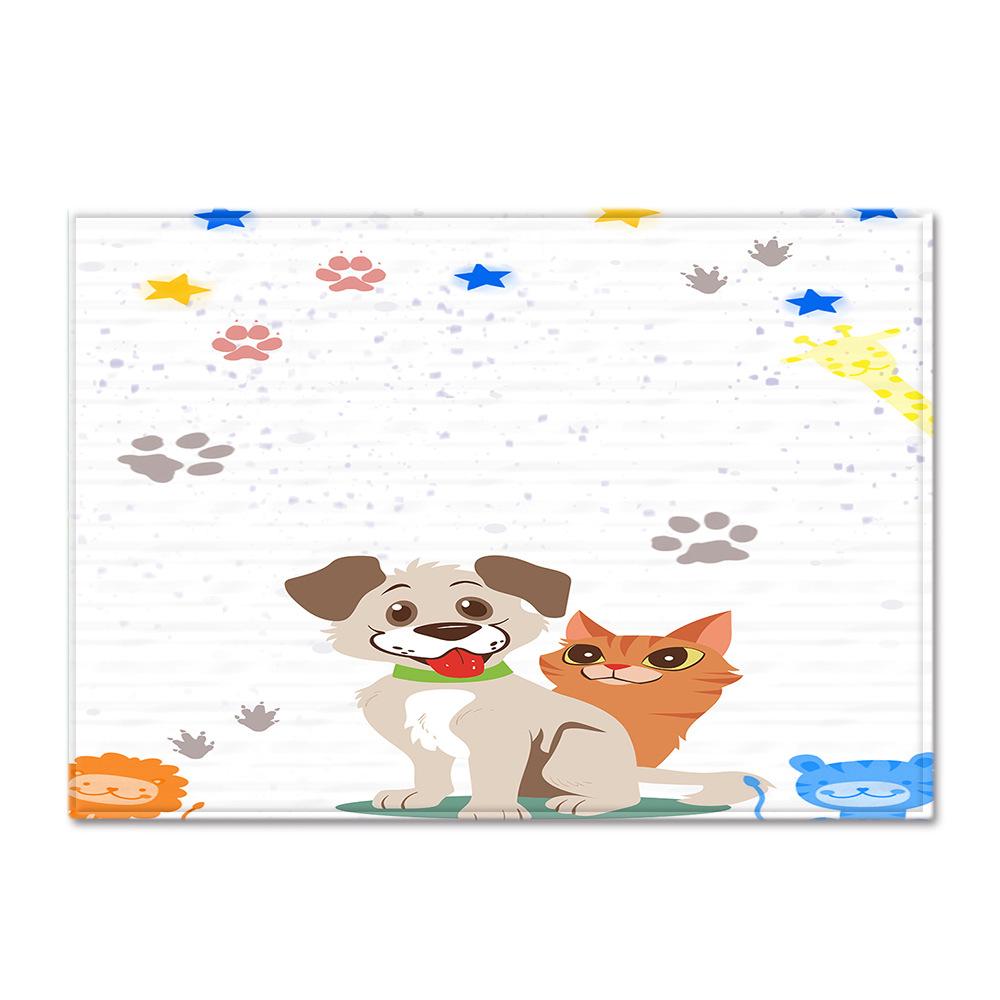 Striped Checked Large Carpet Feather Wind Bedroom Floor Mat