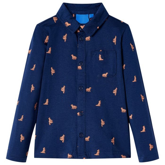 Chemise pour enfants bleu marine 92/104/116/128/140