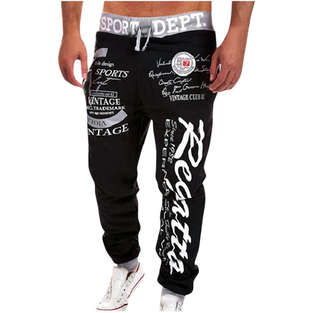 Buy Men Casual Loose Letter Print 