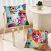 MINISO Cute Cartoon S-SuperKitties cushion cover Living Room Headboard Bedroom Office Cushion Cushion Sofa Nap Time Pillow Case