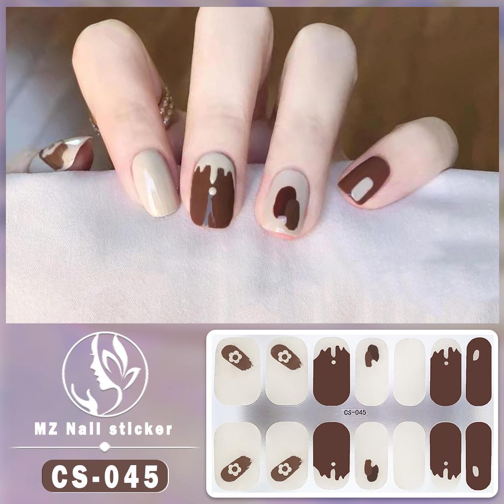 No-Bake Waterproof 3D Detachable Nail Stickers - Long-Lasting Small Fresh Full Nail Art.