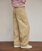 WAIKEI Curved Cut Cotton Pants Beige